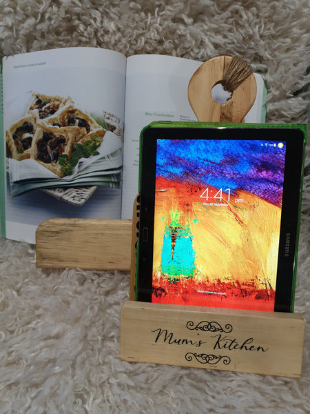 Personalised recipe book holder/tablet holder