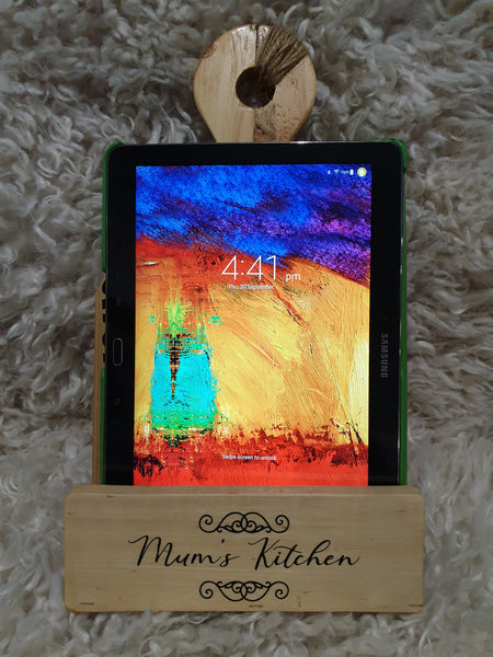 Personalised recipe book holder/tablet holder