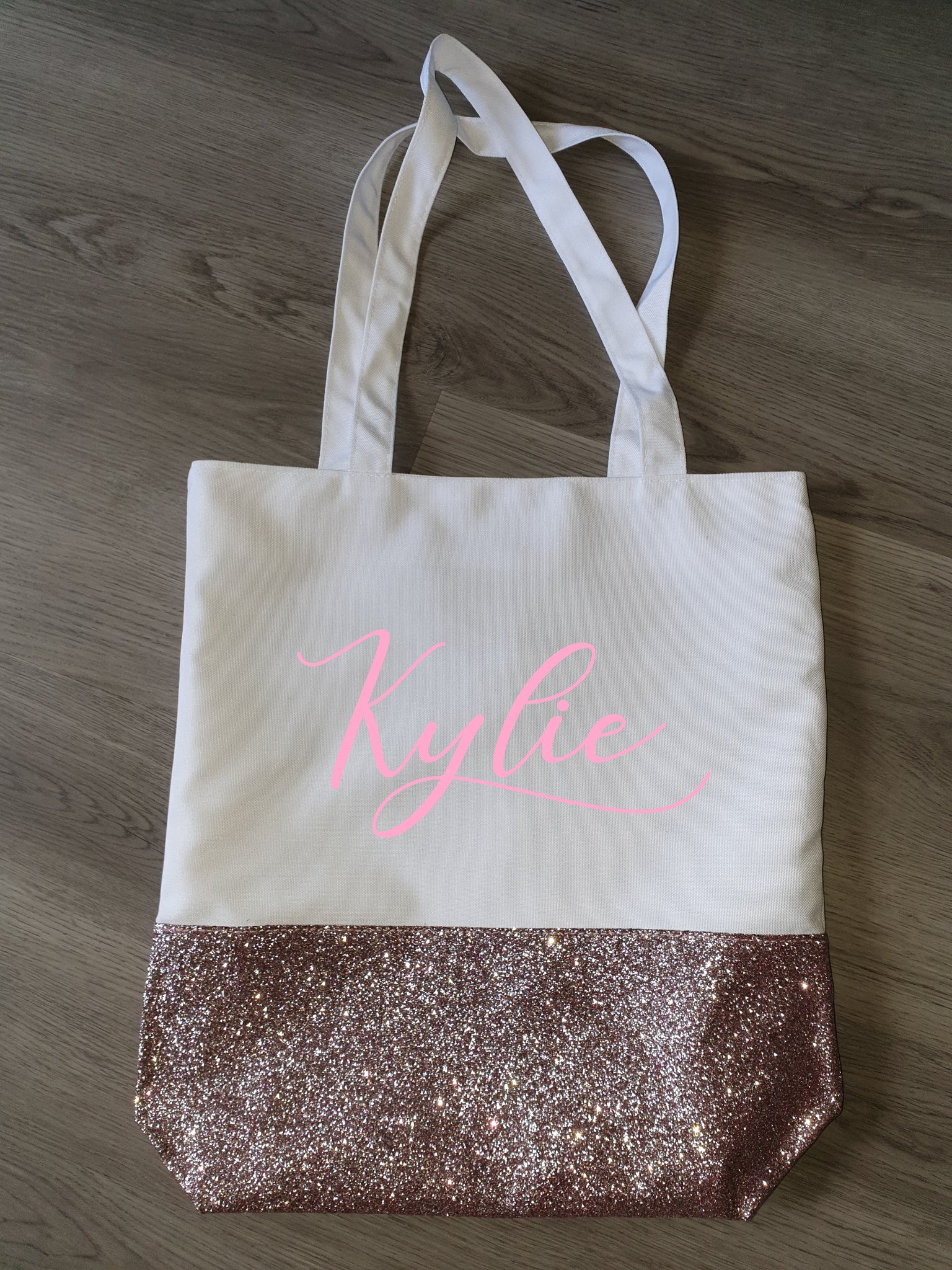 Rose gold discount canvas tote bag