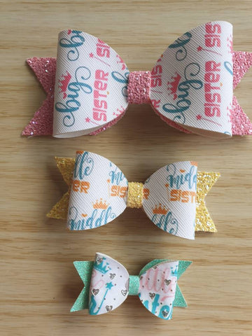 Big sister / middle sister / little sister hair bows